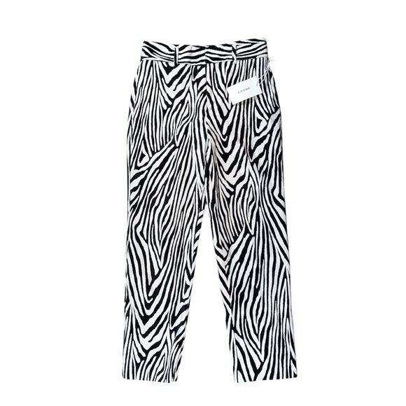 Frame Black & White Zebra Stripe Cropped Pants Size 2